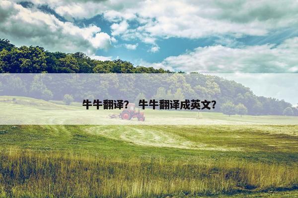 牛牛翻译？ 牛牛翻译成英文？