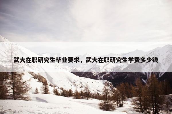 武大在职研究生毕业要求，武大在职研究生学费多少钱