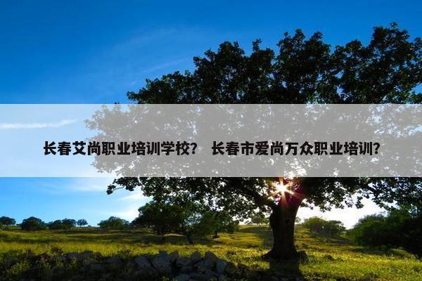 长春艾尚职业培训学校？ 长春市爱尚万众职业培训？