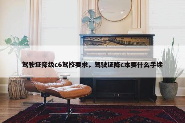驾驶证降级c6驾校要求，驾驶证降c本要什么手续