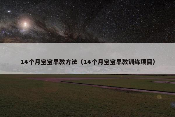 14个月宝宝早教方法（14个月宝宝早教训练项目）