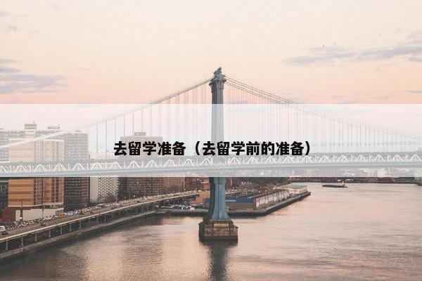 去留学准备（去留学前的准备）