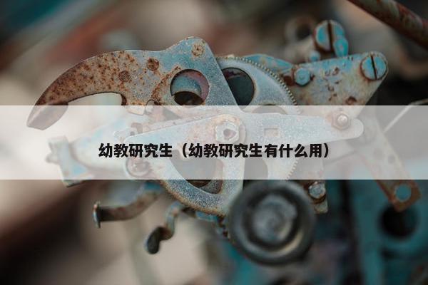 幼教研究生（幼教研究生有什么用）