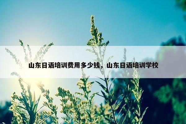 山东日语培训费用多少钱，山东日语培训学校