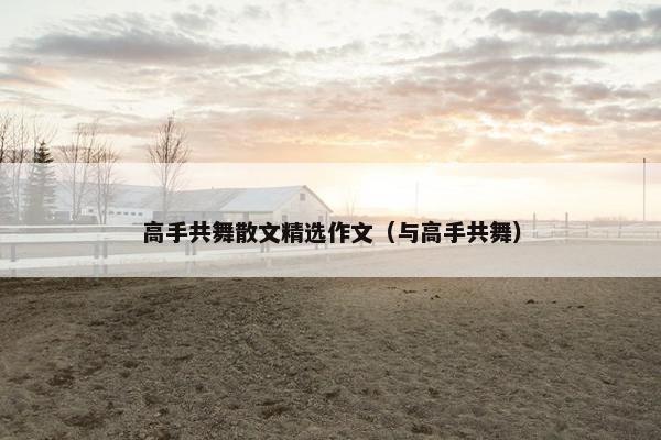高手共舞散文精选作文（与高手共舞）