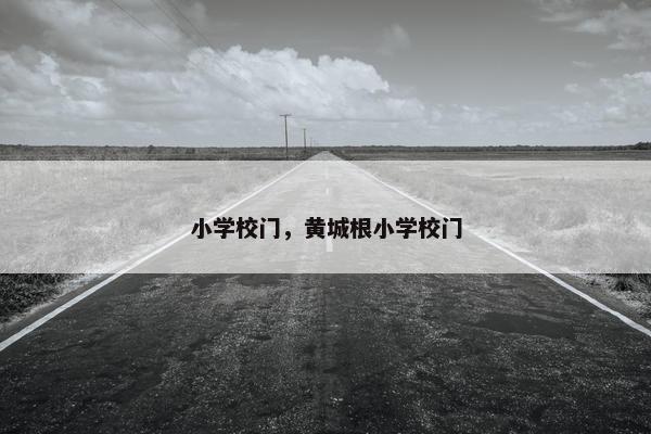小学校门，黄城根小学校门