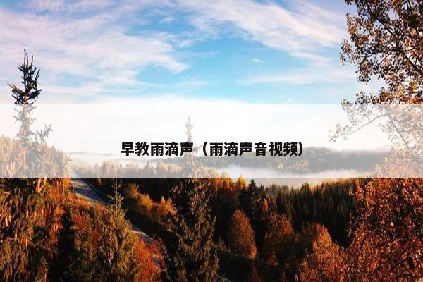 早教雨滴声（雨滴声音视频）