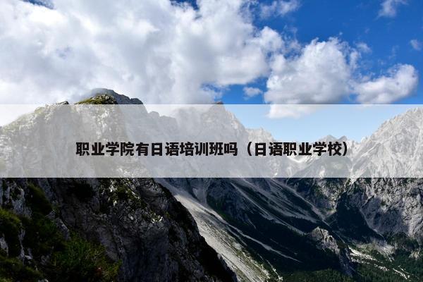 职业学院有日语培训班吗（日语职业学校）