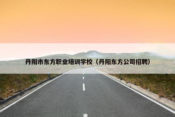 丹阳市东方职业培训学校（丹阳东方公司招聘）