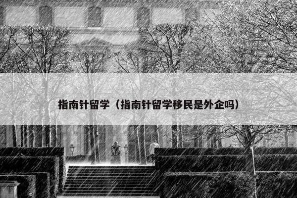 指南针留学（指南针留学移民是外企吗）