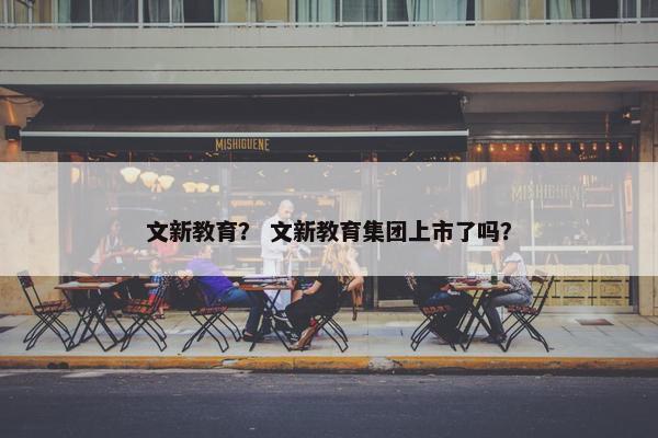 文新教育？ 文新教育集团上市了吗？