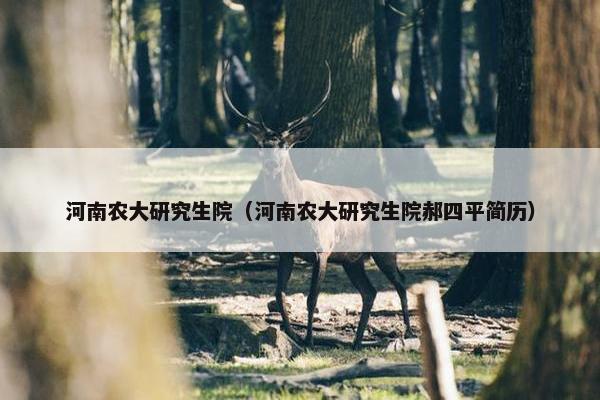 河南农大研究生院（河南农大研究生院郝四平简历）
