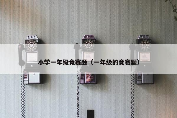 小学一年级竞赛题（一年级的竞赛题）