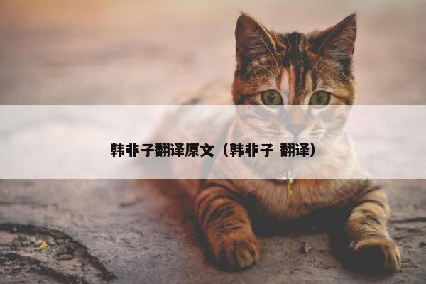 韩非子翻译原文（韩非子 翻译）