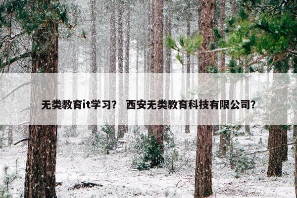 无类教育it学习？ 西安无类教育科技有限公司？