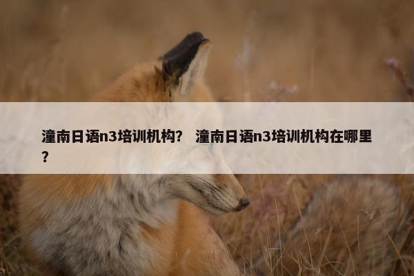 潼南日语n3培训机构？ 潼南日语n3培训机构在哪里？