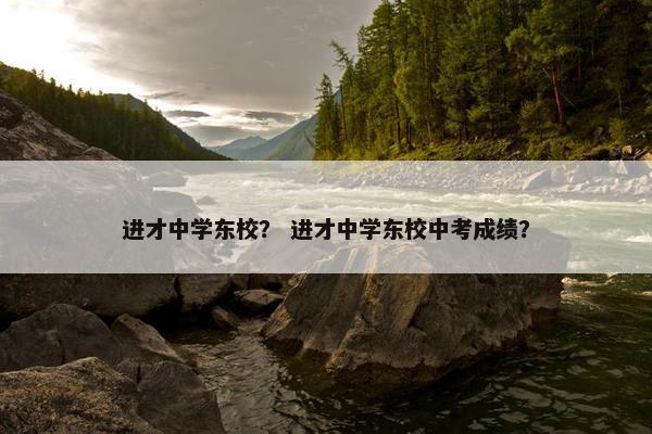 进才中学东校？ 进才中学东校中考成绩？
