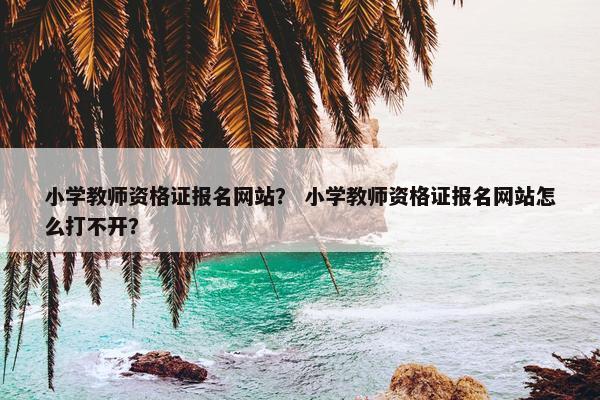 小学教师资格证报名网站？ 小学教师资格证报名网站怎么打不开？