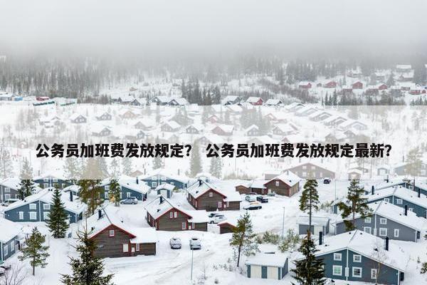公务员加班费发放规定？ 公务员加班费发放规定最新？