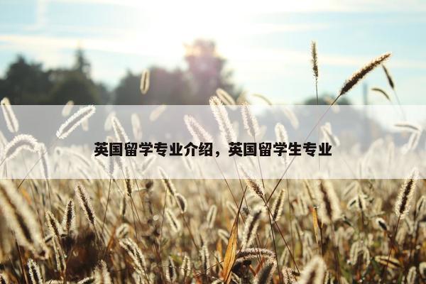 英国留学专业介绍，英国留学生专业