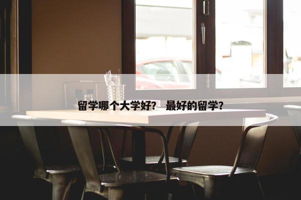 留学哪个大学好？ 最好的留学？