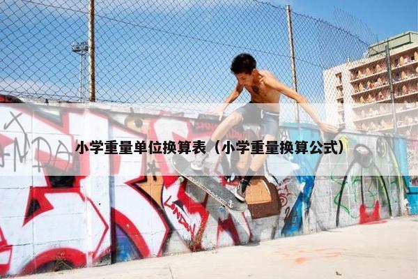 小学重量单位换算表（小学重量换算公式）