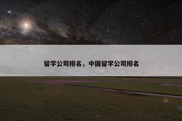 留学公司排名，中国留学公司排名