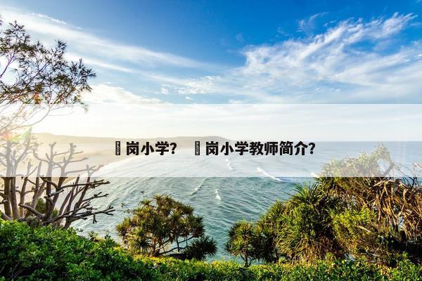 壆岗小学？ 壆岗小学教师简介？