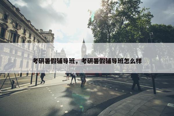考研暑假辅导班，考研暑假辅导班怎么样
