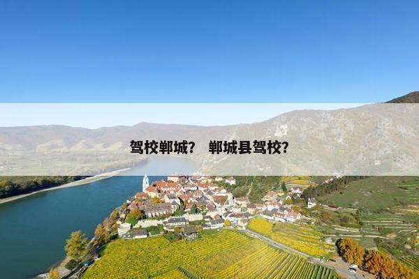 驾校郸城？ 郸城县驾校？