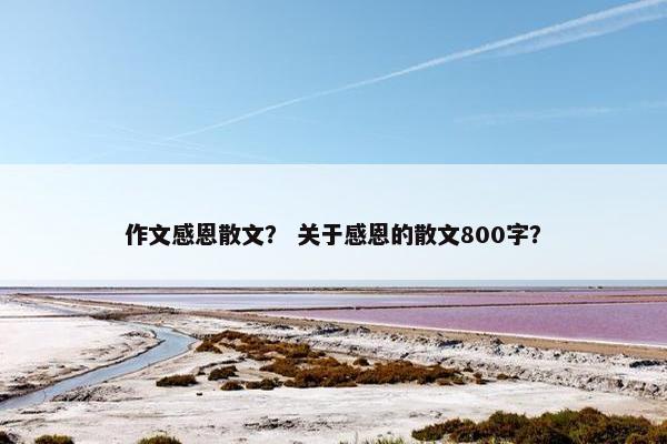 作文感恩散文？ 关于感恩的散文800字？