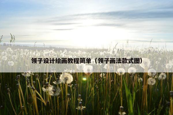 领子设计绘画教程简单（领子画法款式图）