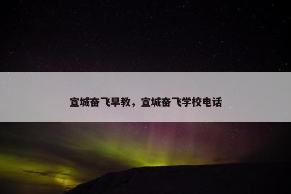 宣城奋飞早教，宣城奋飞学校电话