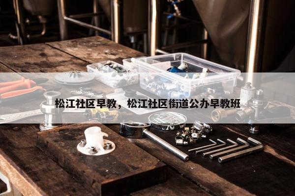 松江社区早教，松江社区街道公办早教班