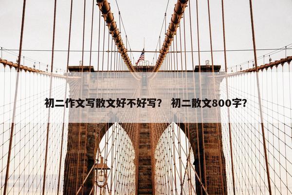 初二作文写散文好不好写？ 初二散文800字？