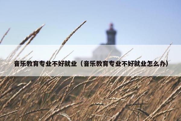 音乐教育专业不好就业（音乐教育专业不好就业怎么办）