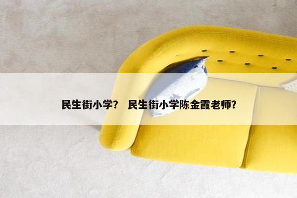 民生街小学？ 民生街小学陈金霞老师？
