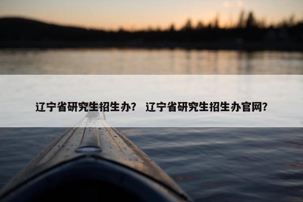 辽宁省研究生招生办？ 辽宁省研究生招生办官网？