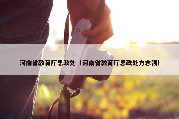 河南省教育厅思政处（河南省教育厅思政处方志强）