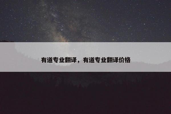 有道专业翻译，有道专业翻译价格