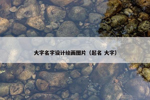 大字名字设计绘画图片（起名 大字）
