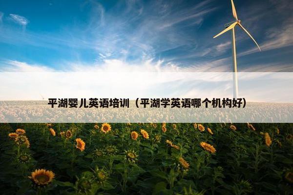 平湖婴儿英语培训（平湖学英语哪个机构好）