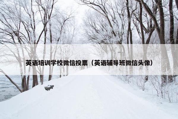 英语培训学校微信投票（英语辅导班微信头像）