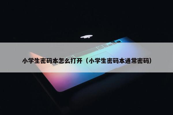 小学生密码本怎么打开（小学生密码本通常密码）