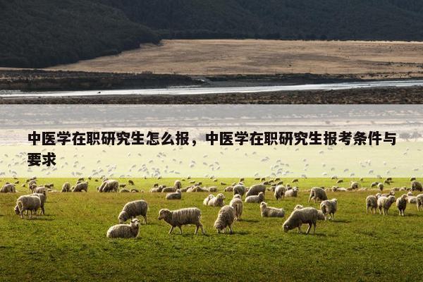 中医学在职研究生怎么报，中医学在职研究生报考条件与要求