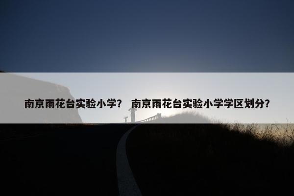 南京雨花台实验小学？ 南京雨花台实验小学学区划分？