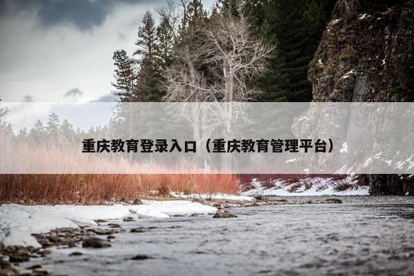 重庆教育登录入口（重庆教育管理平台）