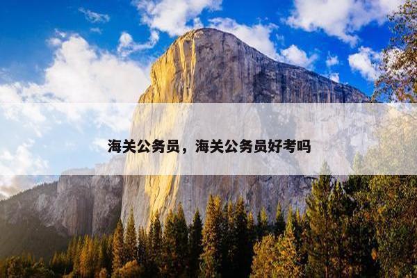 海关公务员，海关公务员好考吗
