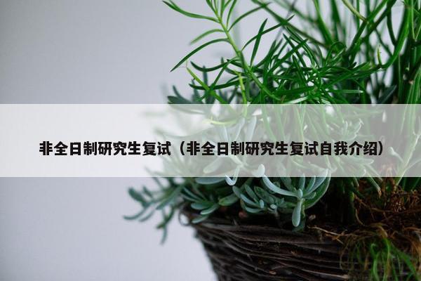 非全日制研究生复试（非全日制研究生复试自我介绍）