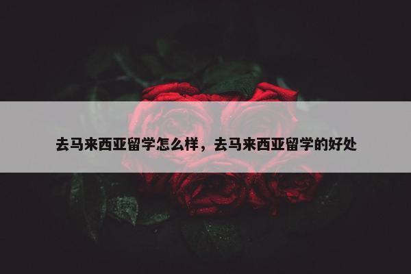 去马来西亚留学怎么样，去马来西亚留学的好处